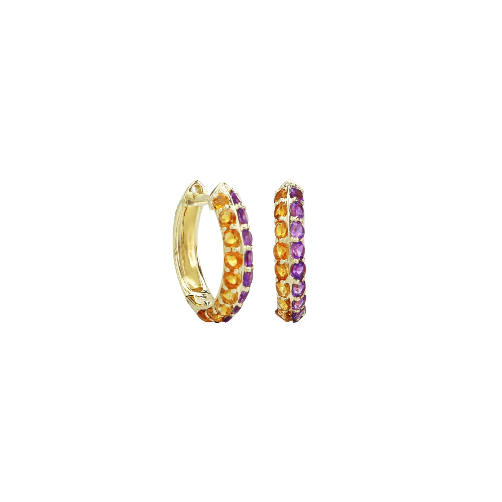 It's Wine O'Clock Duo Gemstone Hoop Earrings