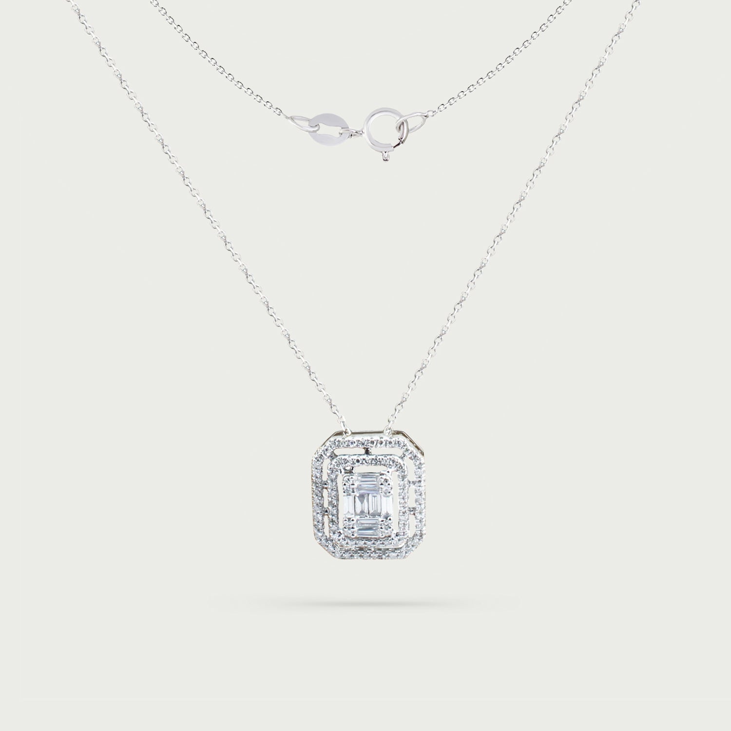 Brilliance Frame Diamond Necklace