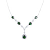 Teardrop Emerald Lariat Necklace
