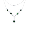 Teardrop Emerald Lariat Necklace