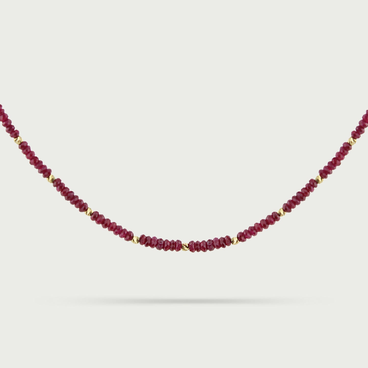 Crimson Rhythm Ruby Beaded Choker