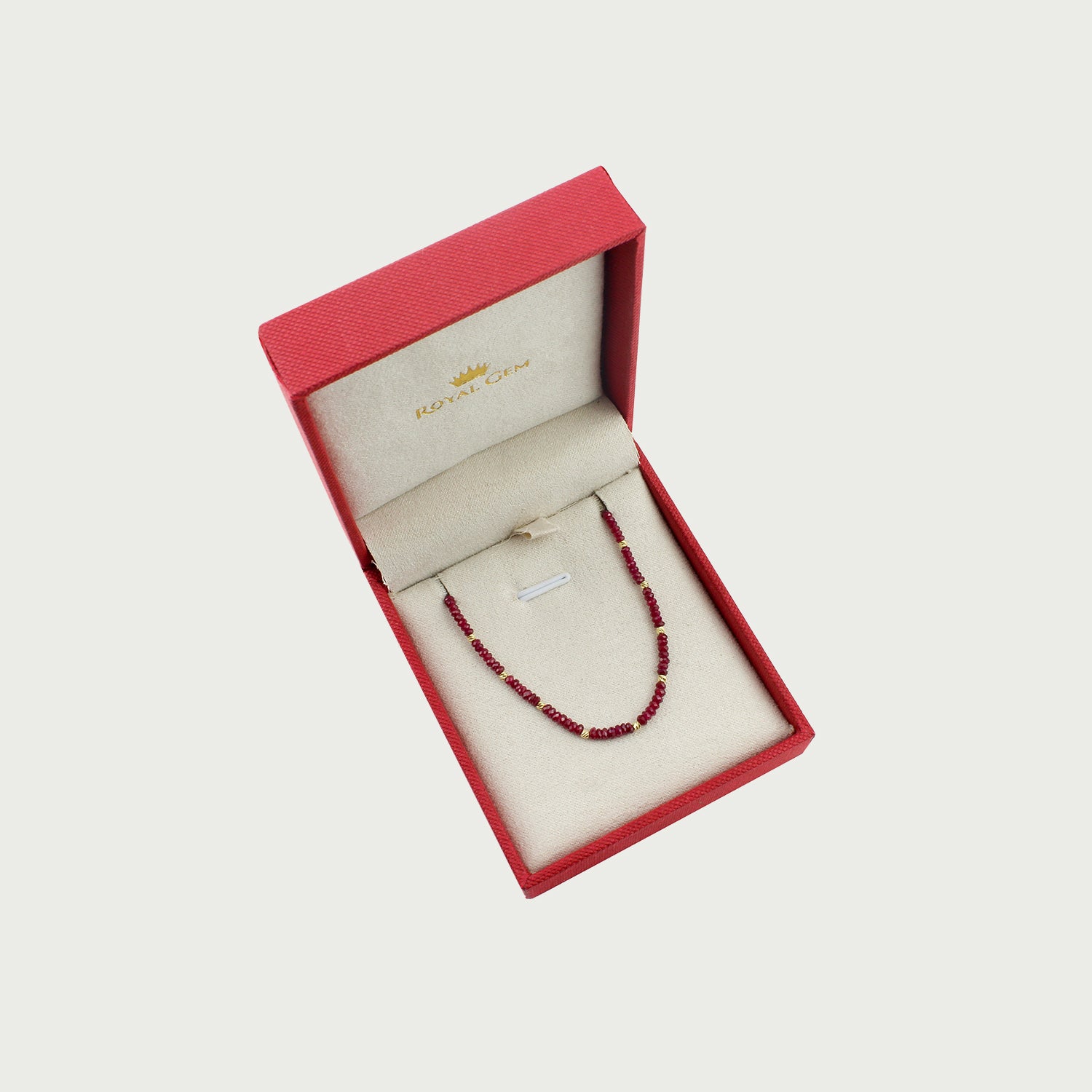 Crimson Rhythm Ruby Beaded Choker