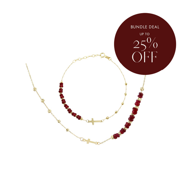 Bundle Deal: Roll Out The Red Carpet with Ruby Beads Necklace and Roll Out The Red Carpet with Ruby Beads Bracelet