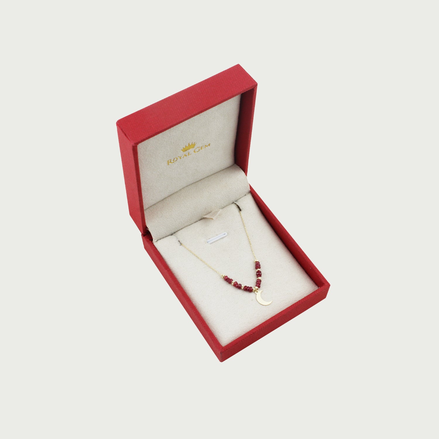 Ruby Moon Eclipse Ruby Beaded Necklace