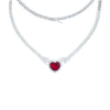 Heart Ruby Necklace