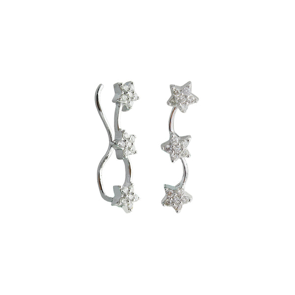 Triple Star Crawler Earrings