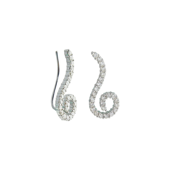 Spiral Whirl Crawler Earrings