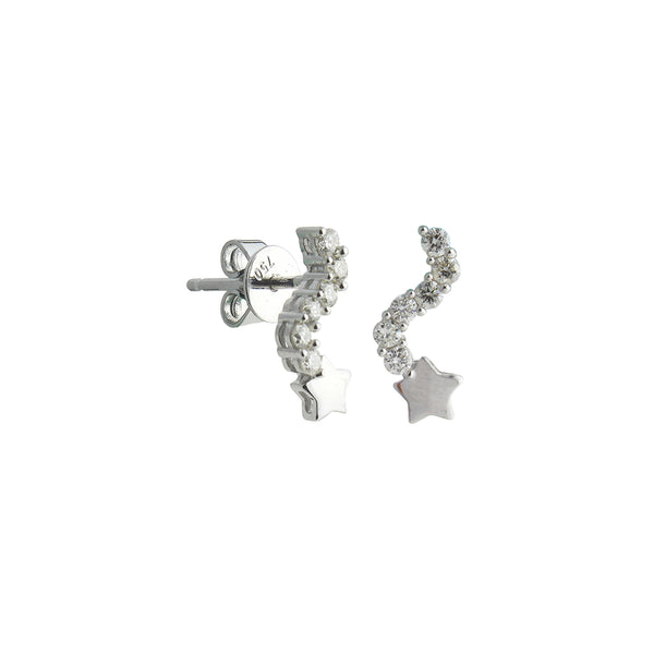 Starry Swirl Stud  Earrings