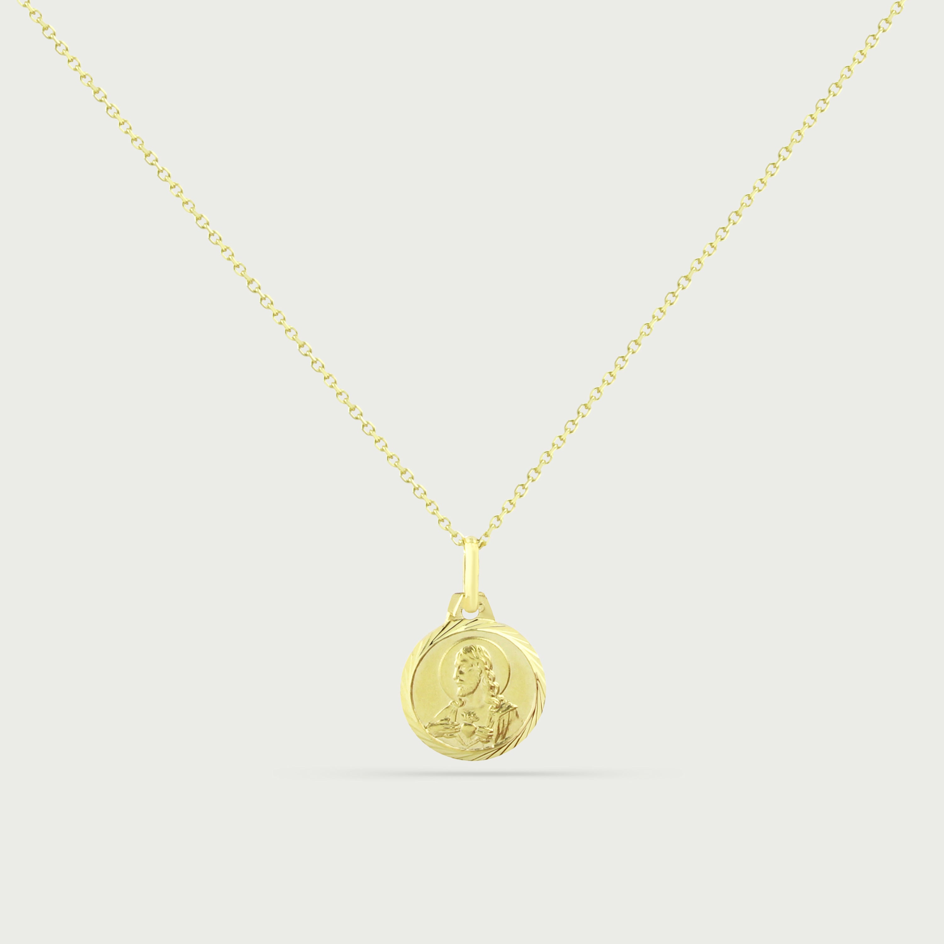 Lady of Mount Carmel & Sacred Heart Reversible Necklace