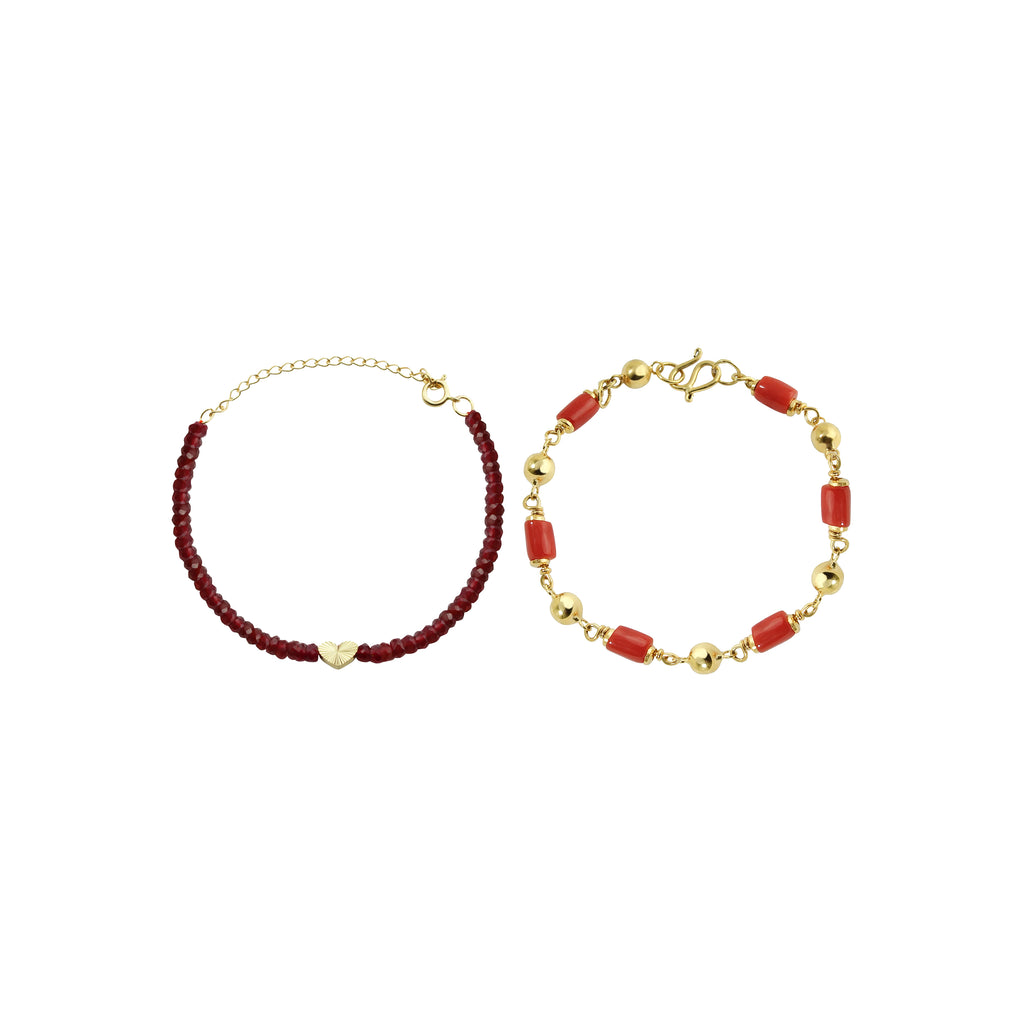 Bundle Deal: Ruby Coral Harmony Bracelet