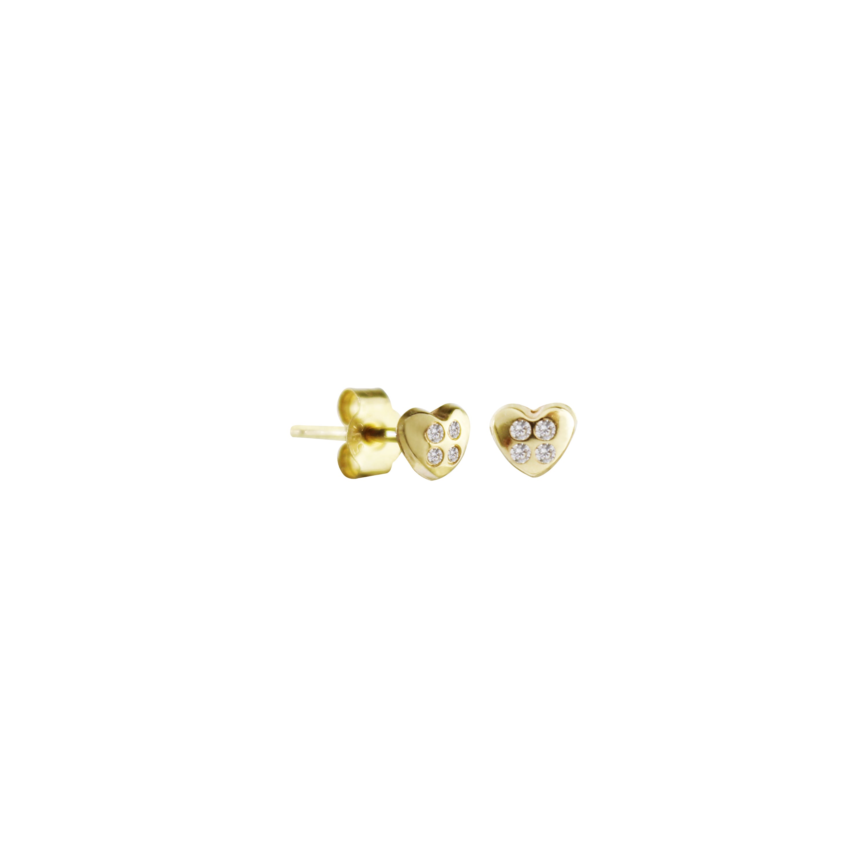 Heart of Gold Stud Earrings