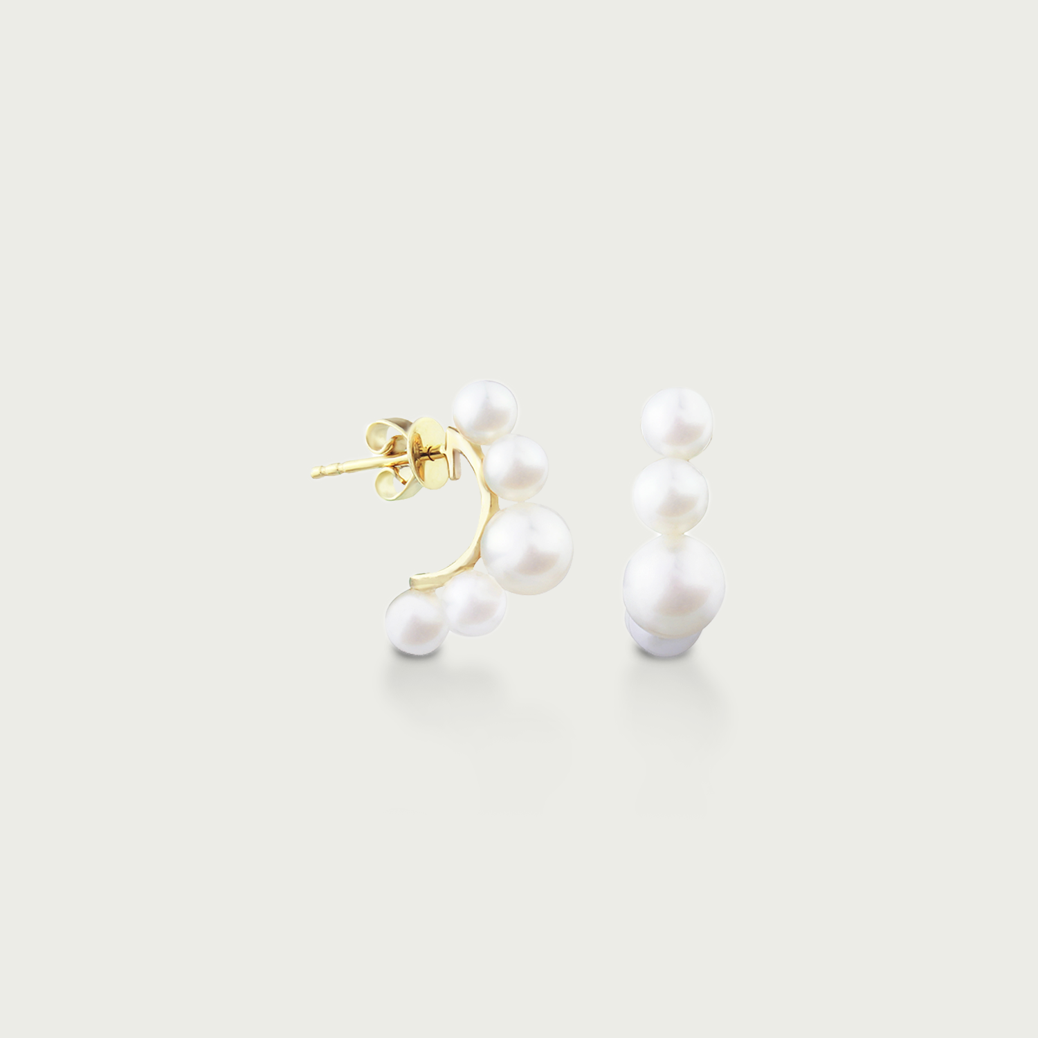 Coral Siren Pearl Hoop Earrings