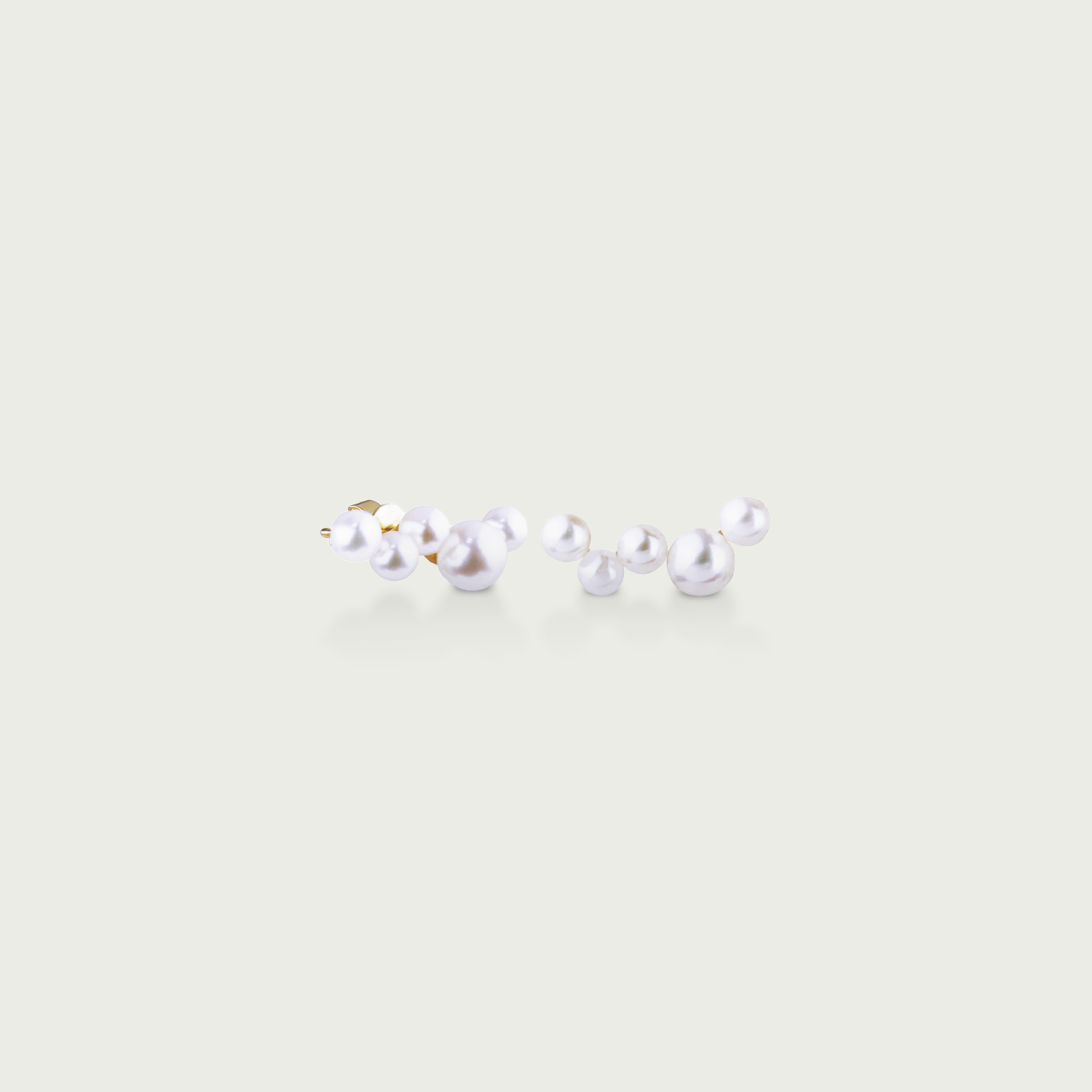 Ocean Deep Five Pearl Stud Earrings