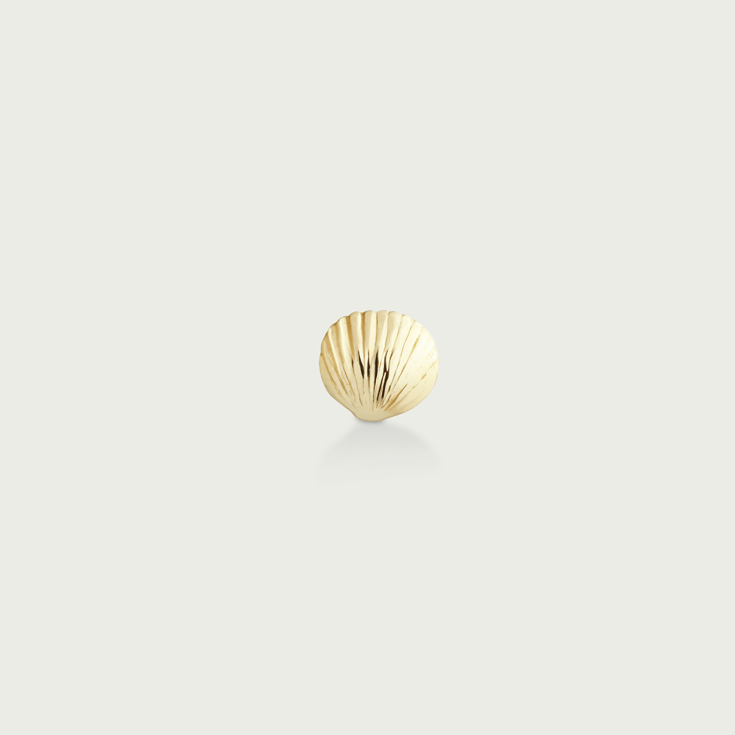Sun, Sea, and Sand Clam Gold Stud Earrings