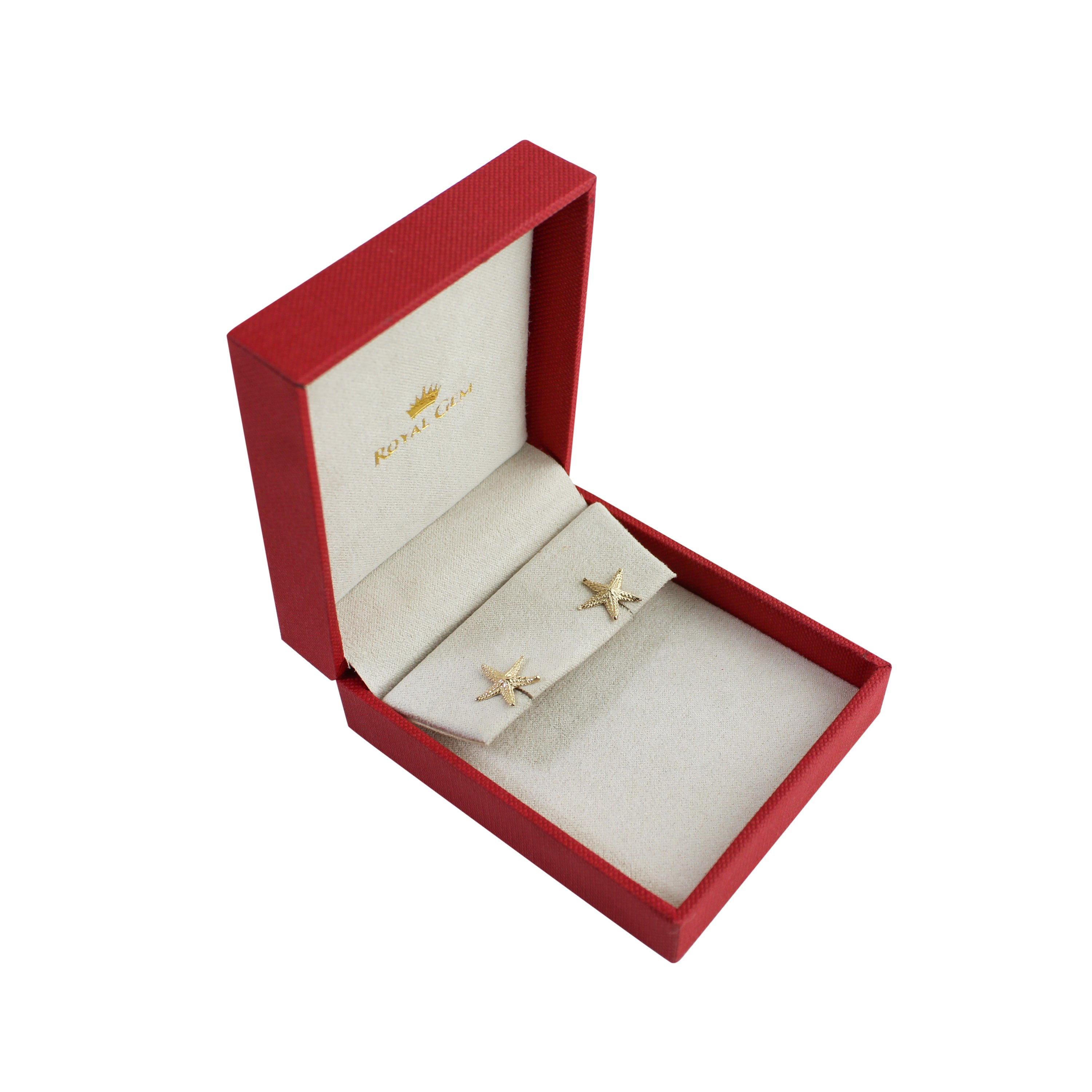 Sun, Sea, and Sand Starfish Gold Stud Earrings