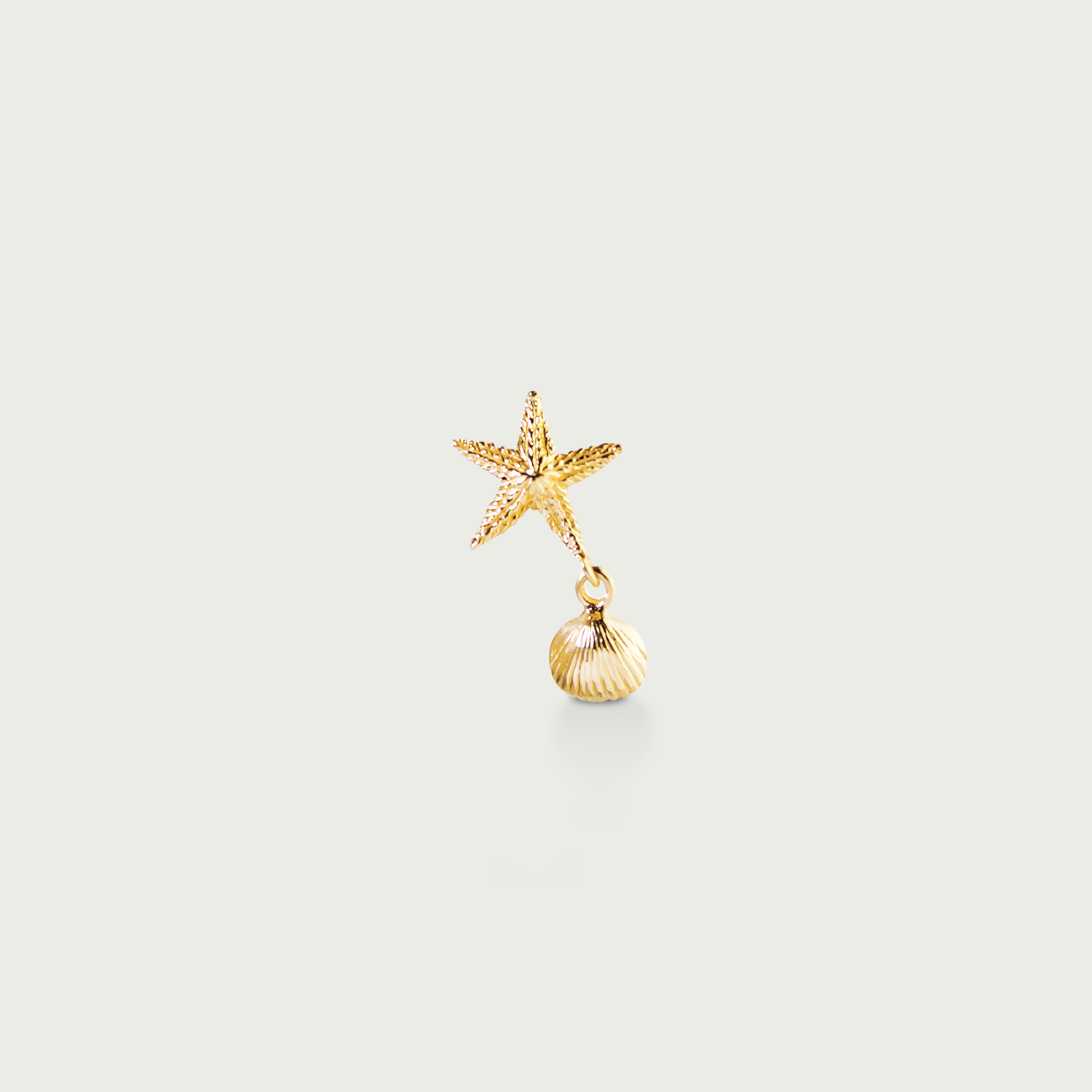 Sun, Sea, and Sand Gold Dangling Earrings