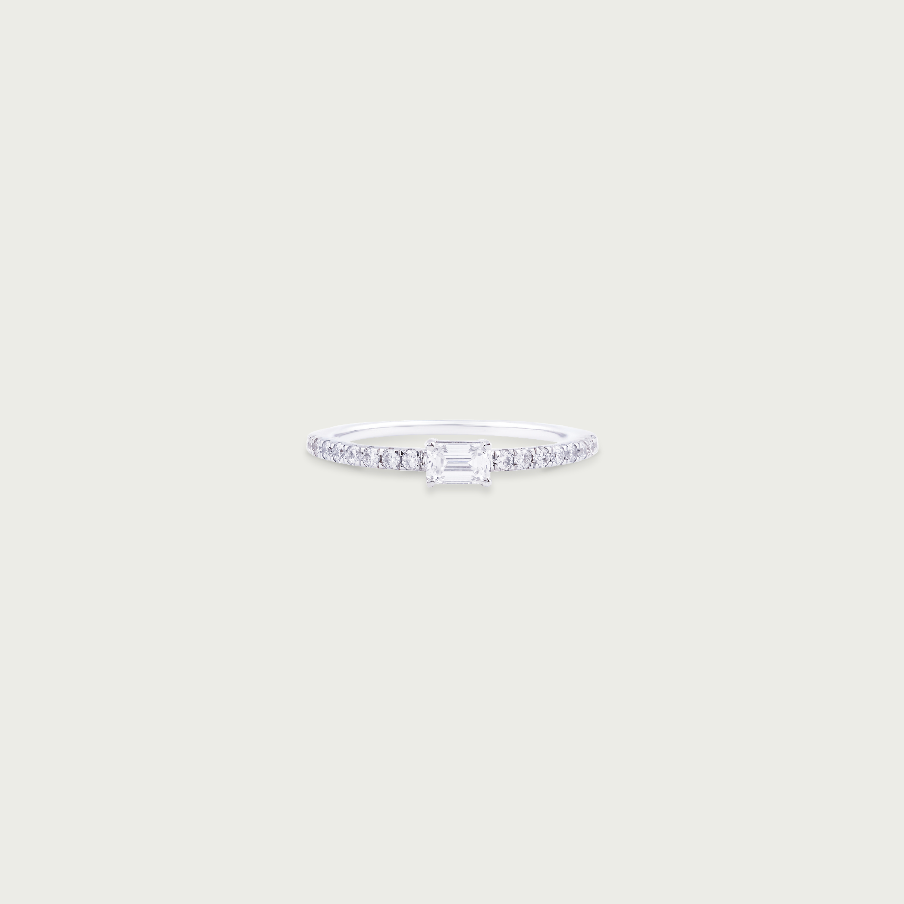 Focal Point Half Eternity Ring
