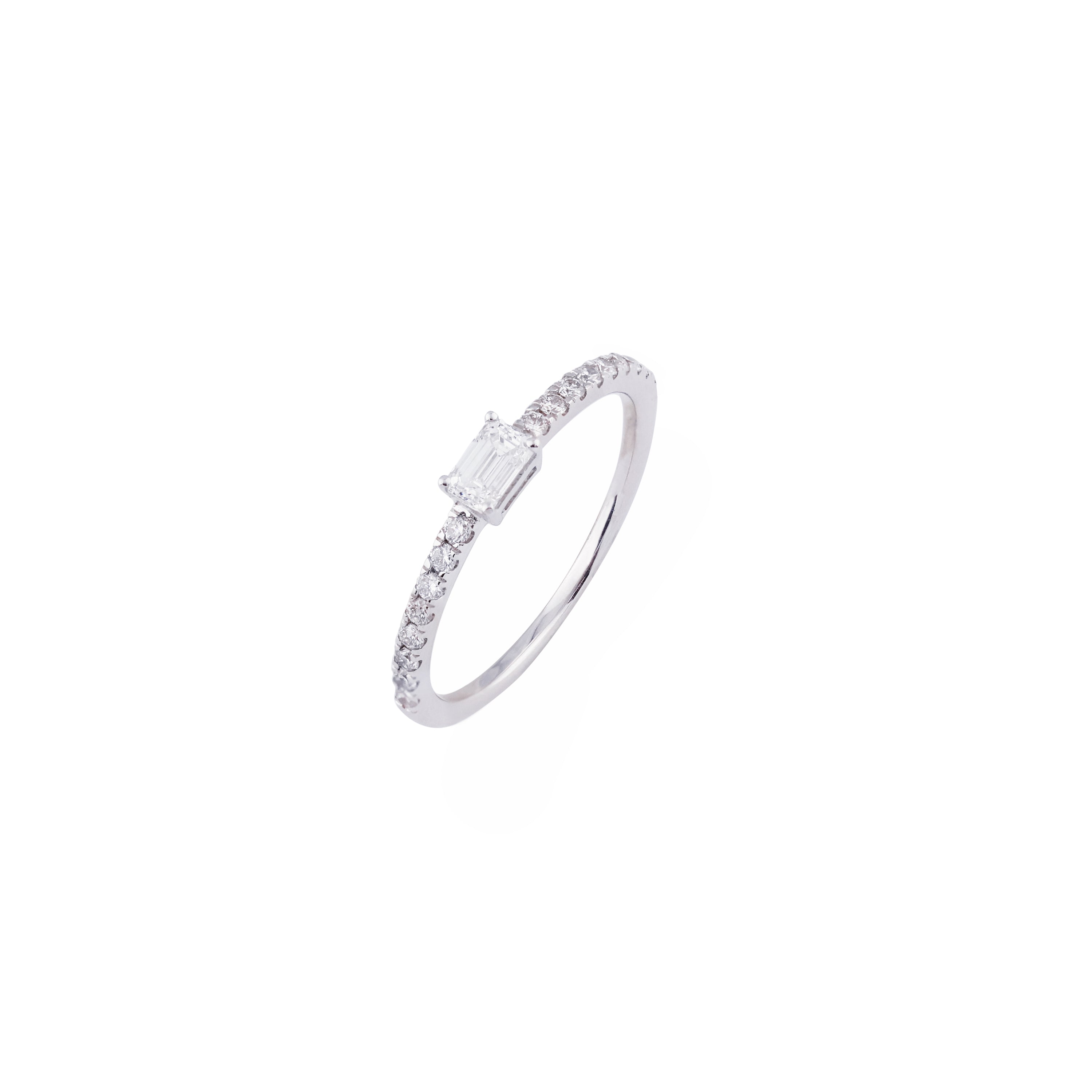 Focal Point Half Eternity Ring