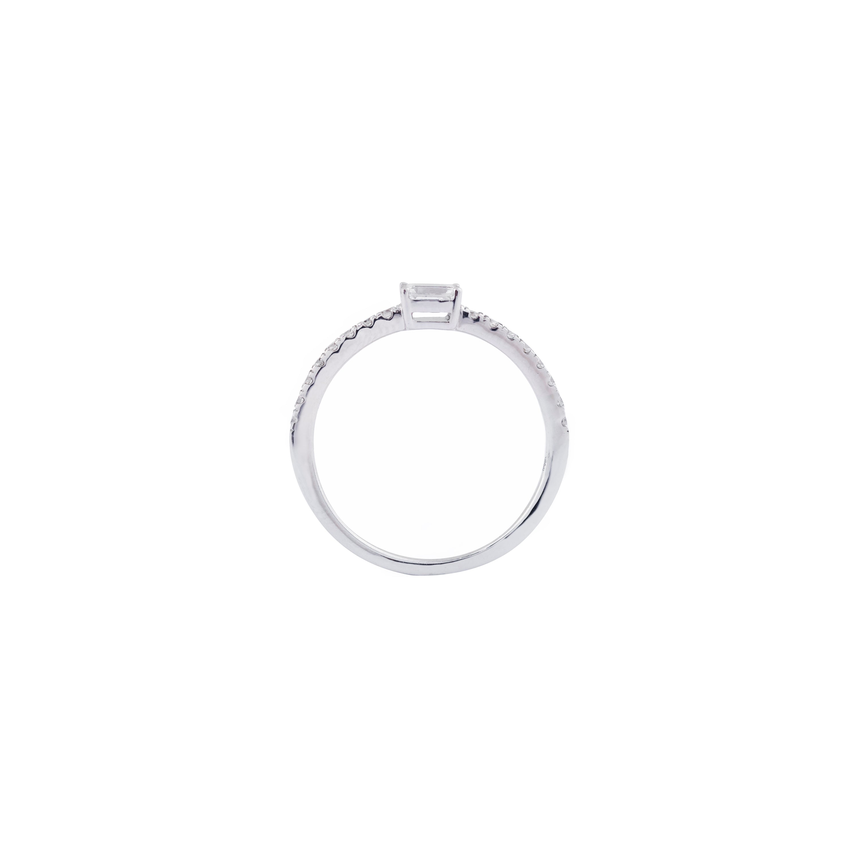 Focal Point Half Eternity Ring