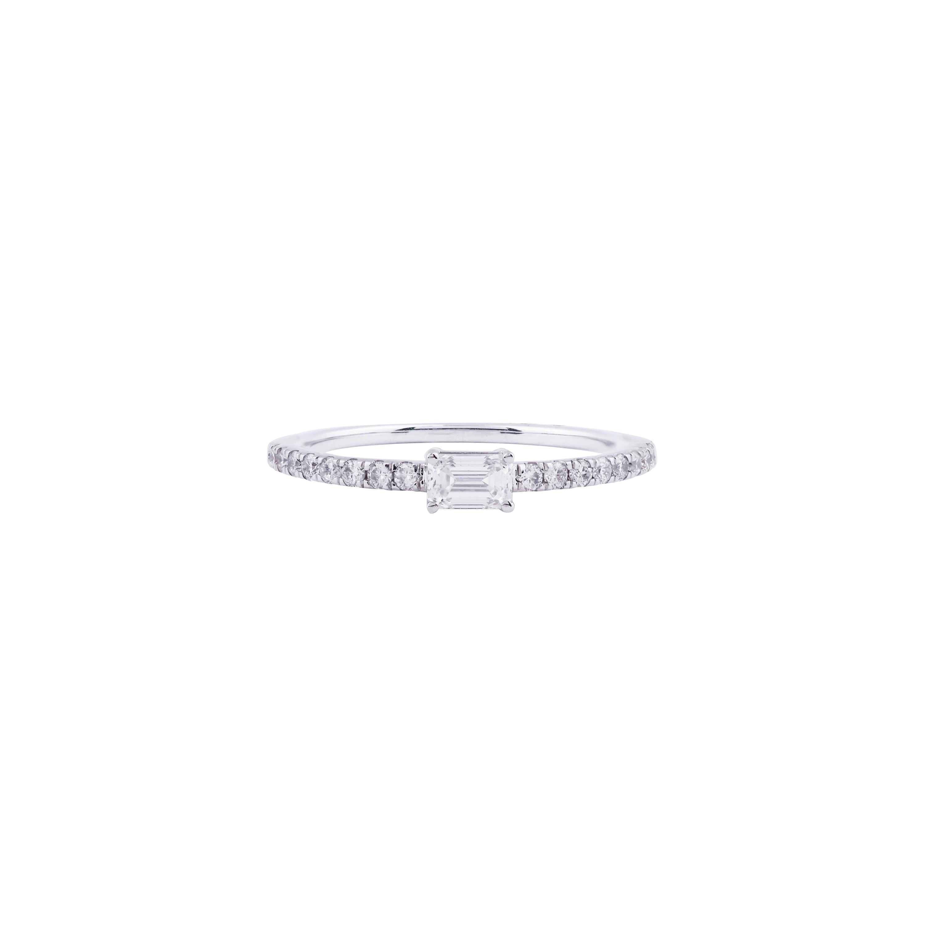 Focal Point Half Eternity Ring