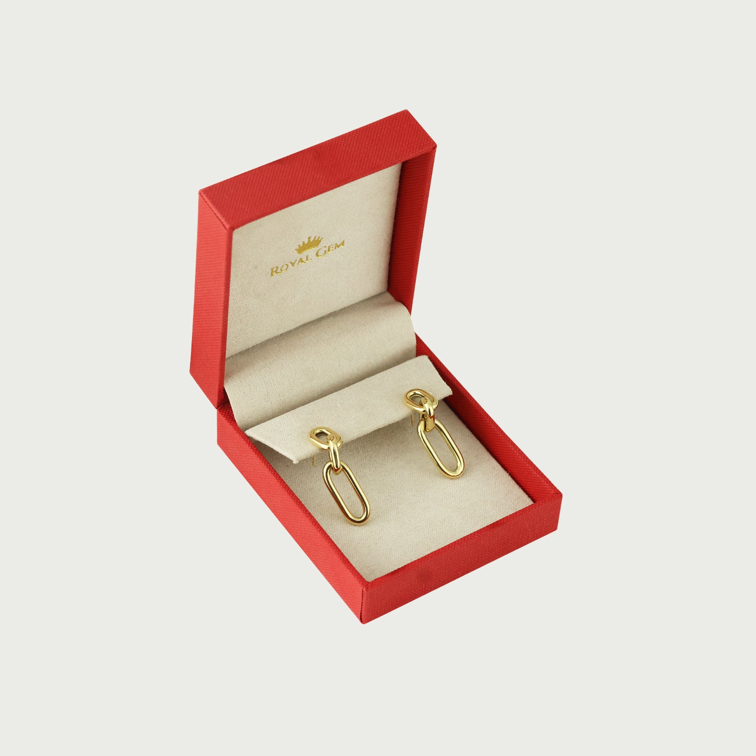 Linked & Ready Gold Dangling Earrings