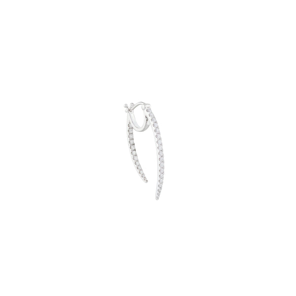 Asymmetrical Illusion Diamond Hoop Earrings