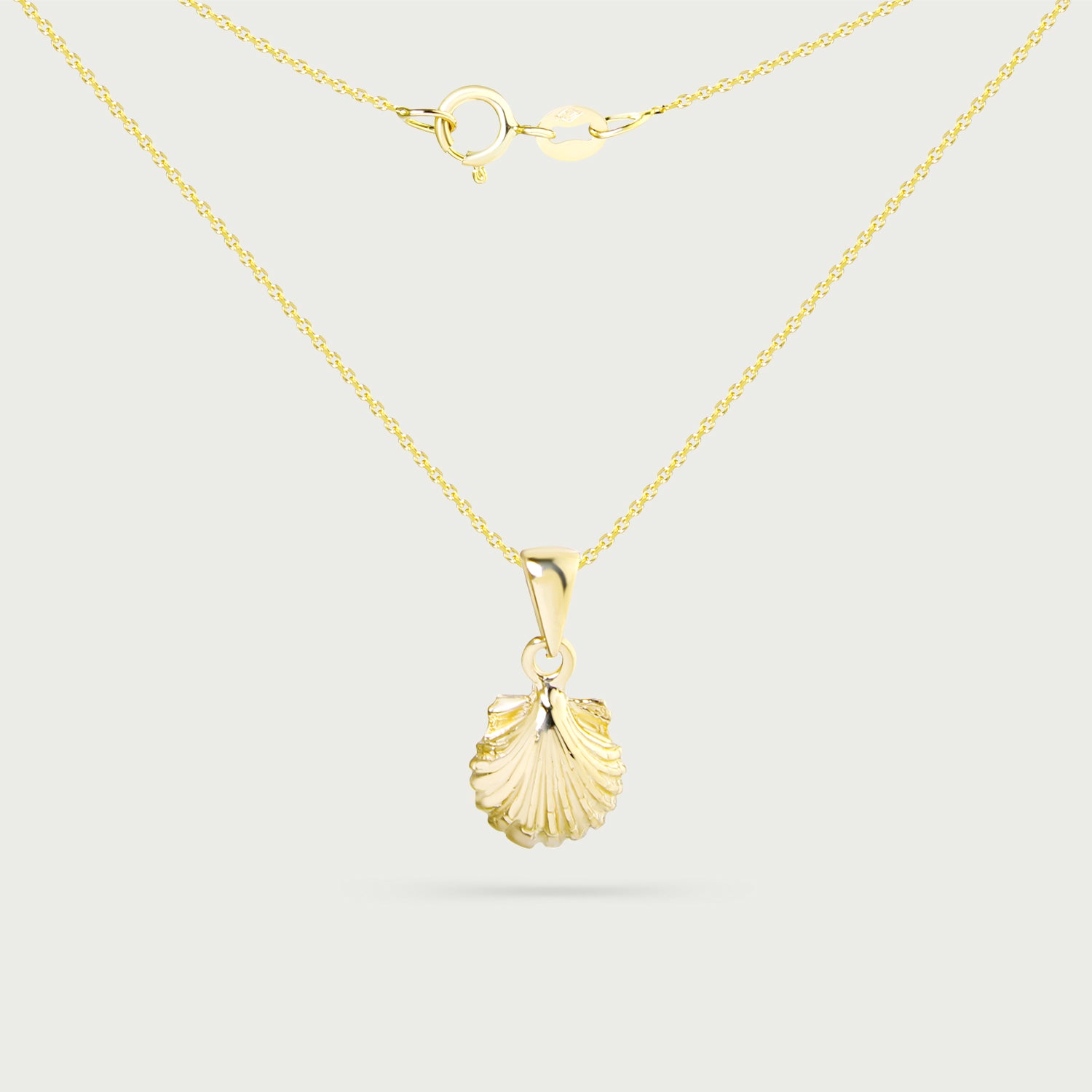 Chasing Sunshine Clam Gold Necklace