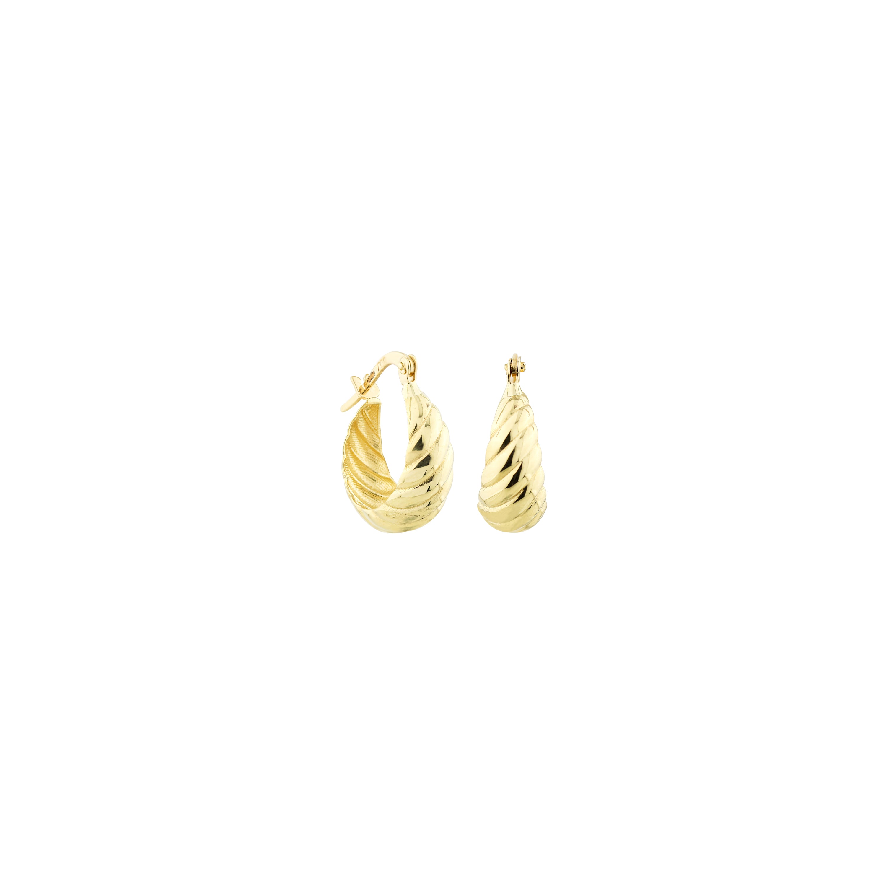 Never Be Late Gold Hoop Earrings