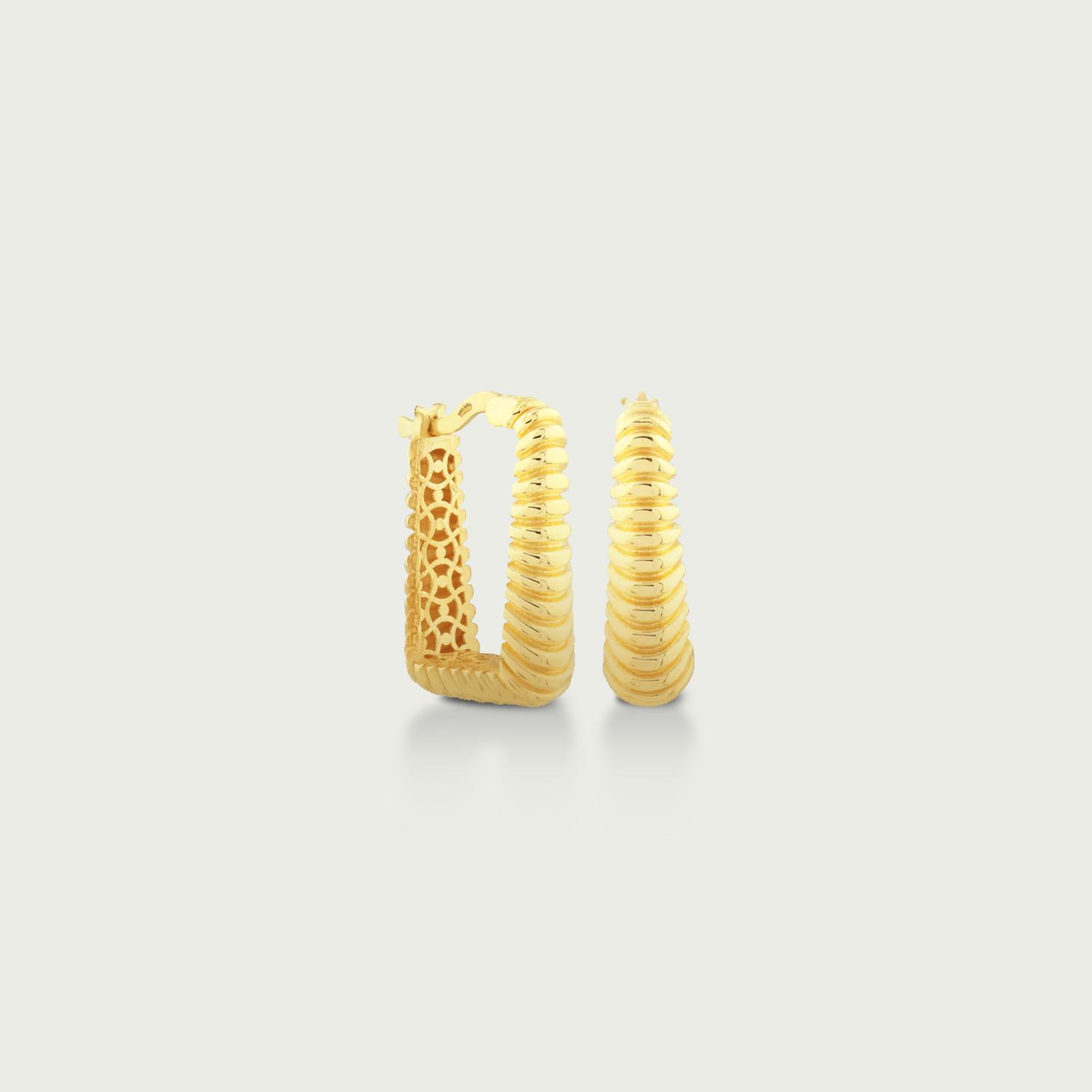 Fast Lane Gold Hoop Earrings