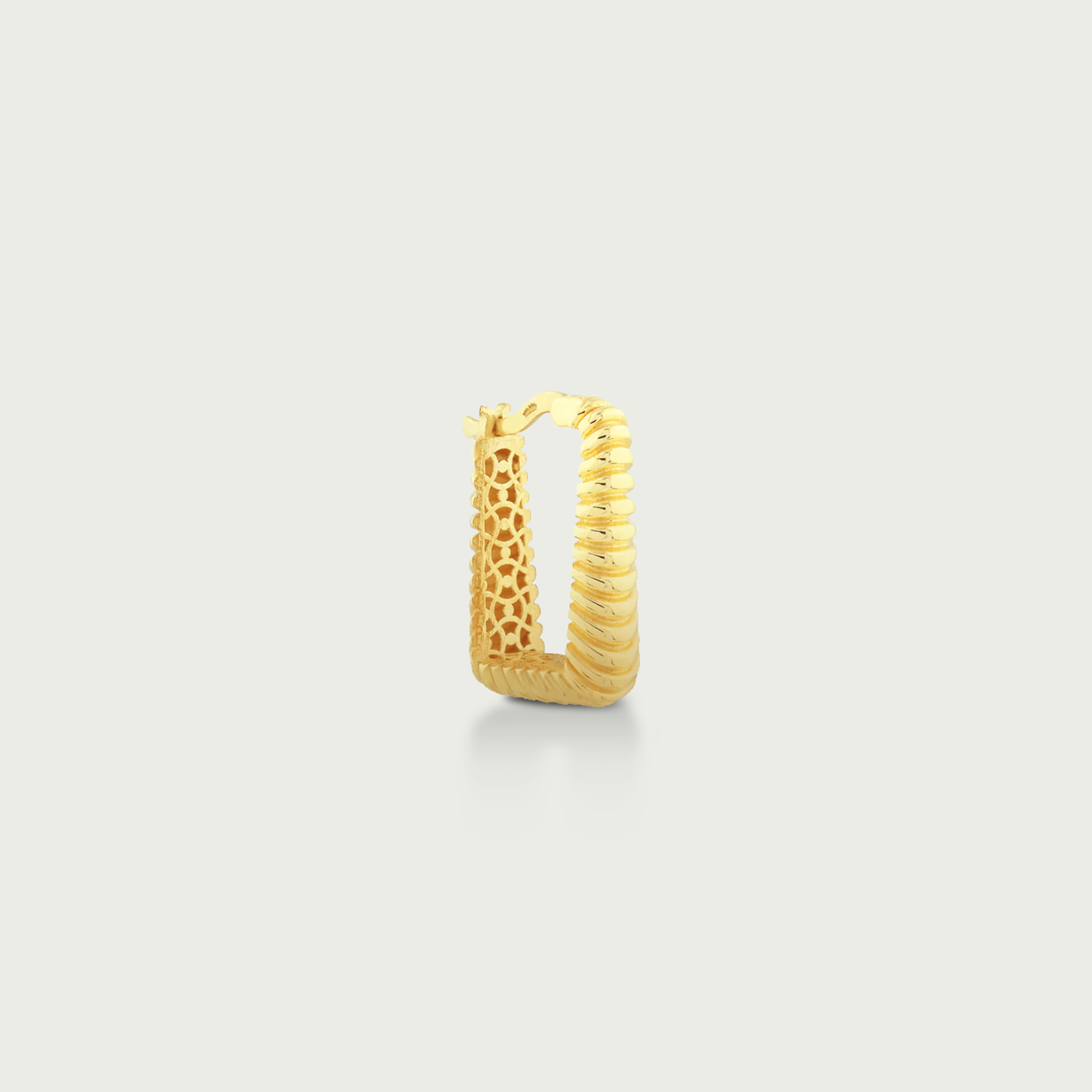 Fast Lane Gold Hoop Earrings
