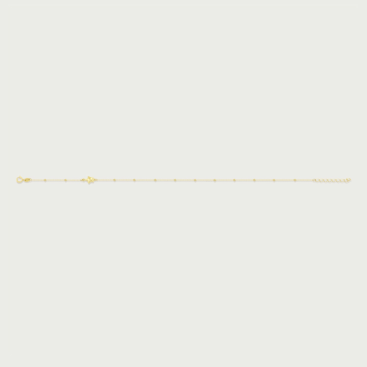 Sun, Surf, and Star Gold Anklet