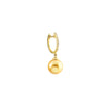 Champagne South Sea Pearl Drop Hoop Earrings with Diamond