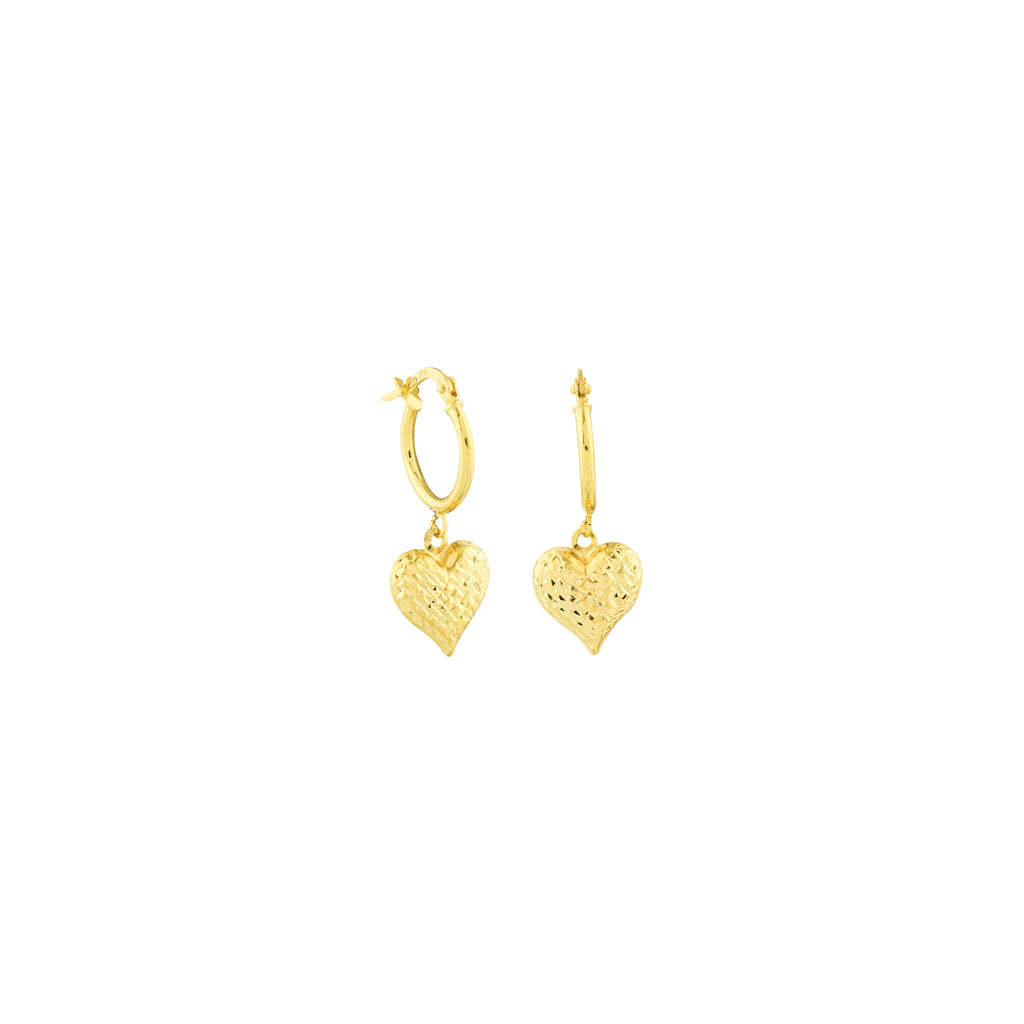 Gleaming Heartbeat Sparkle Dangling Earrings