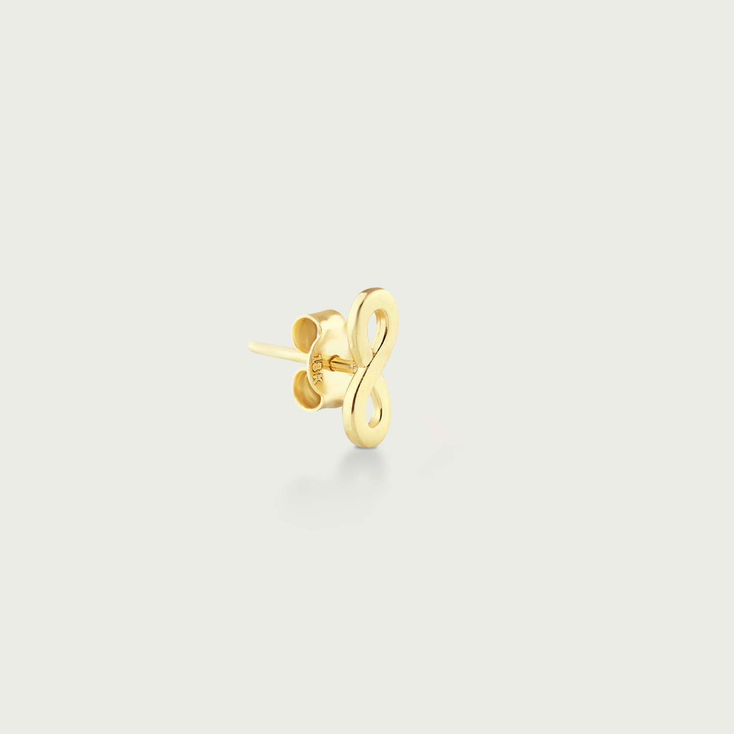 Clock-Out Glam Infinity Gold Stud Earrings