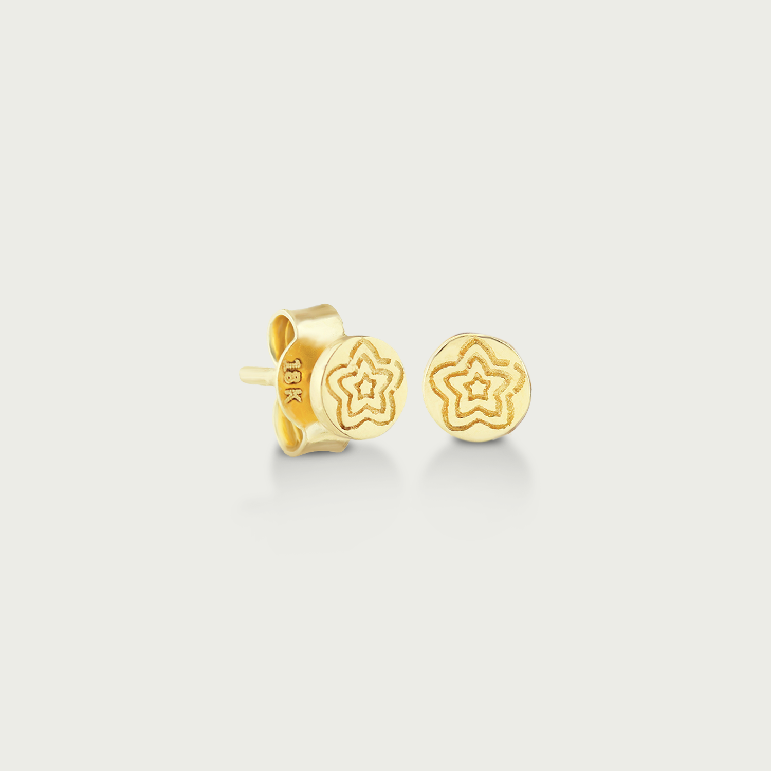 Clock-Out Chic Star Gold Stud Earrings
