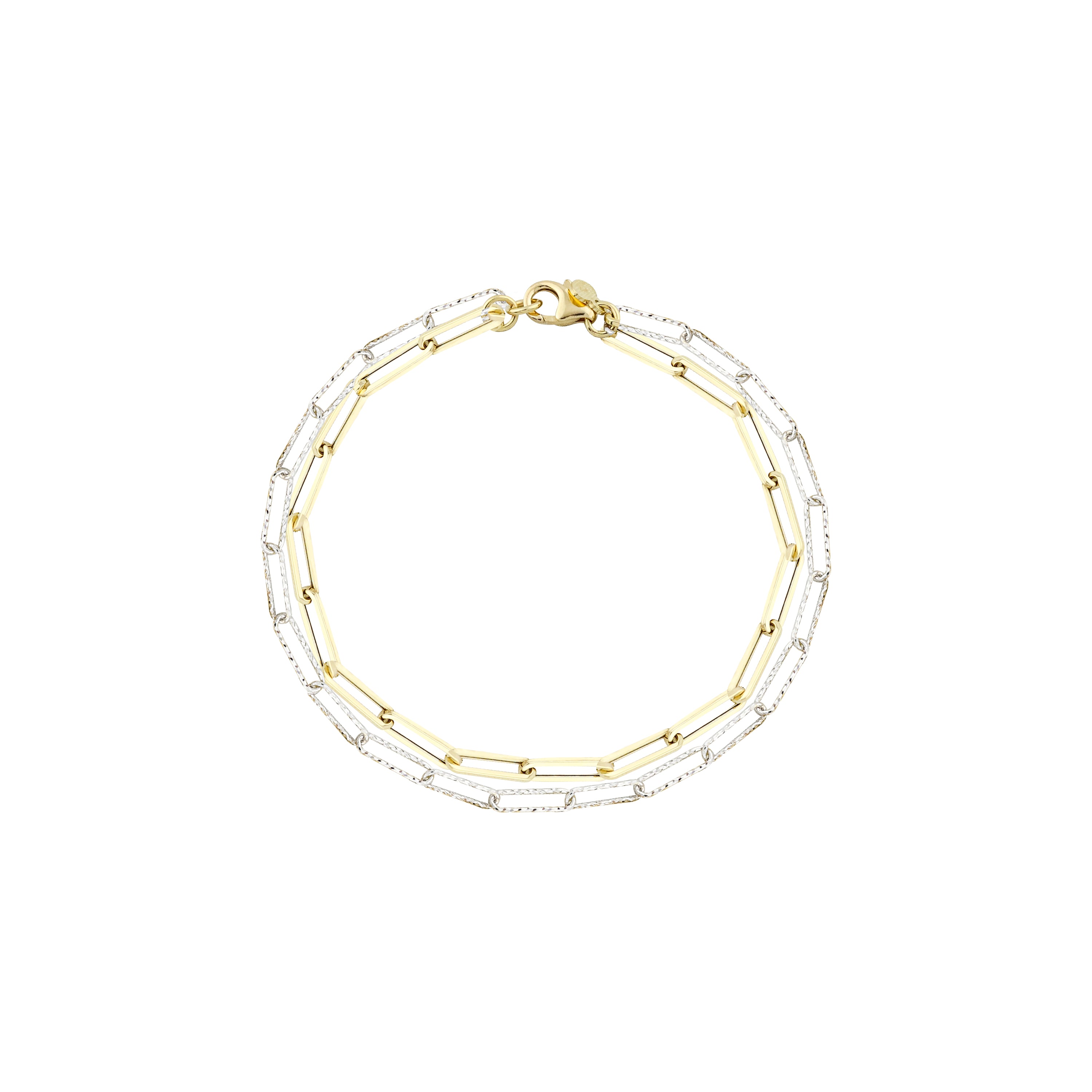 Two-Part Drama Gold Bracelet