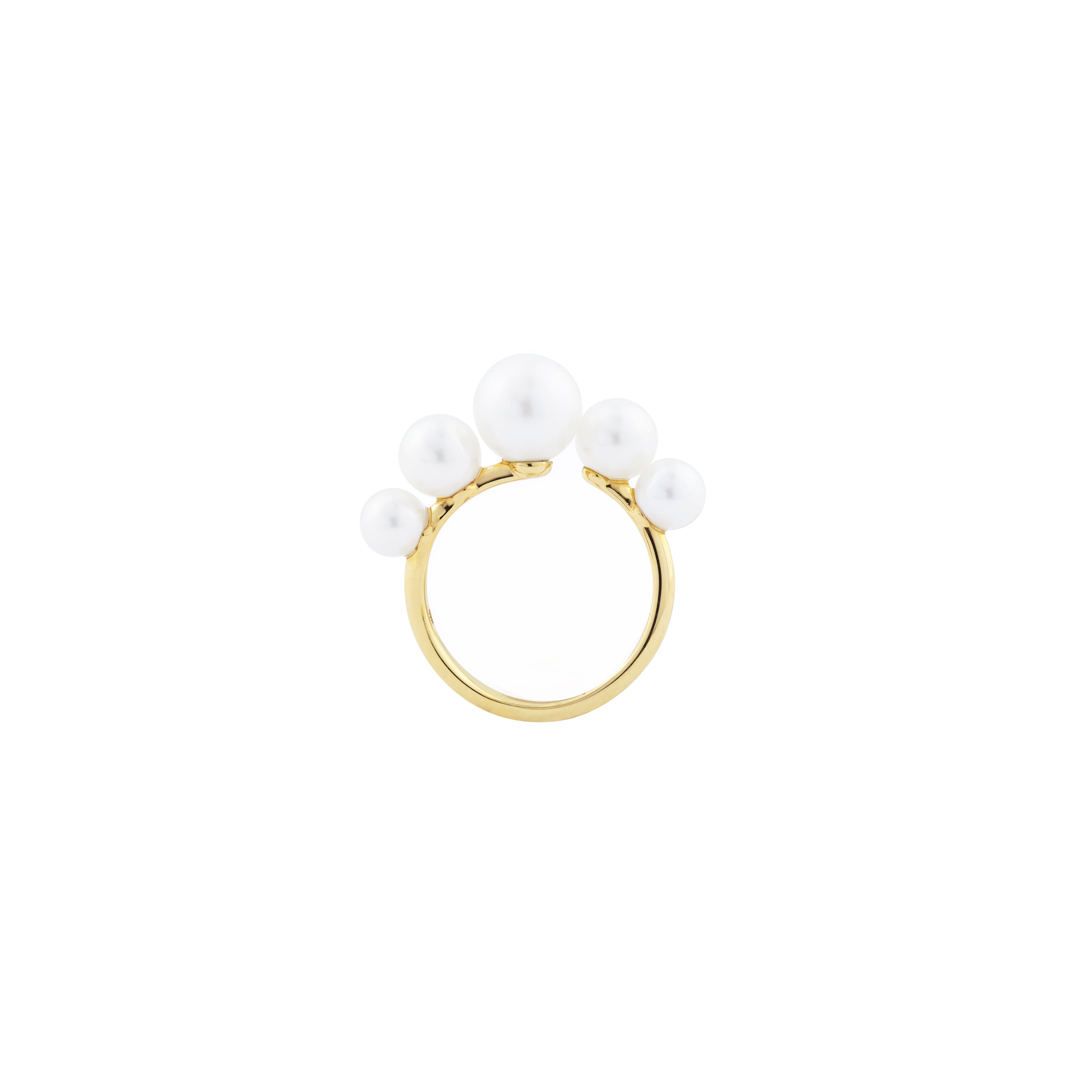 Sea Nymph Curved Pearl Ring