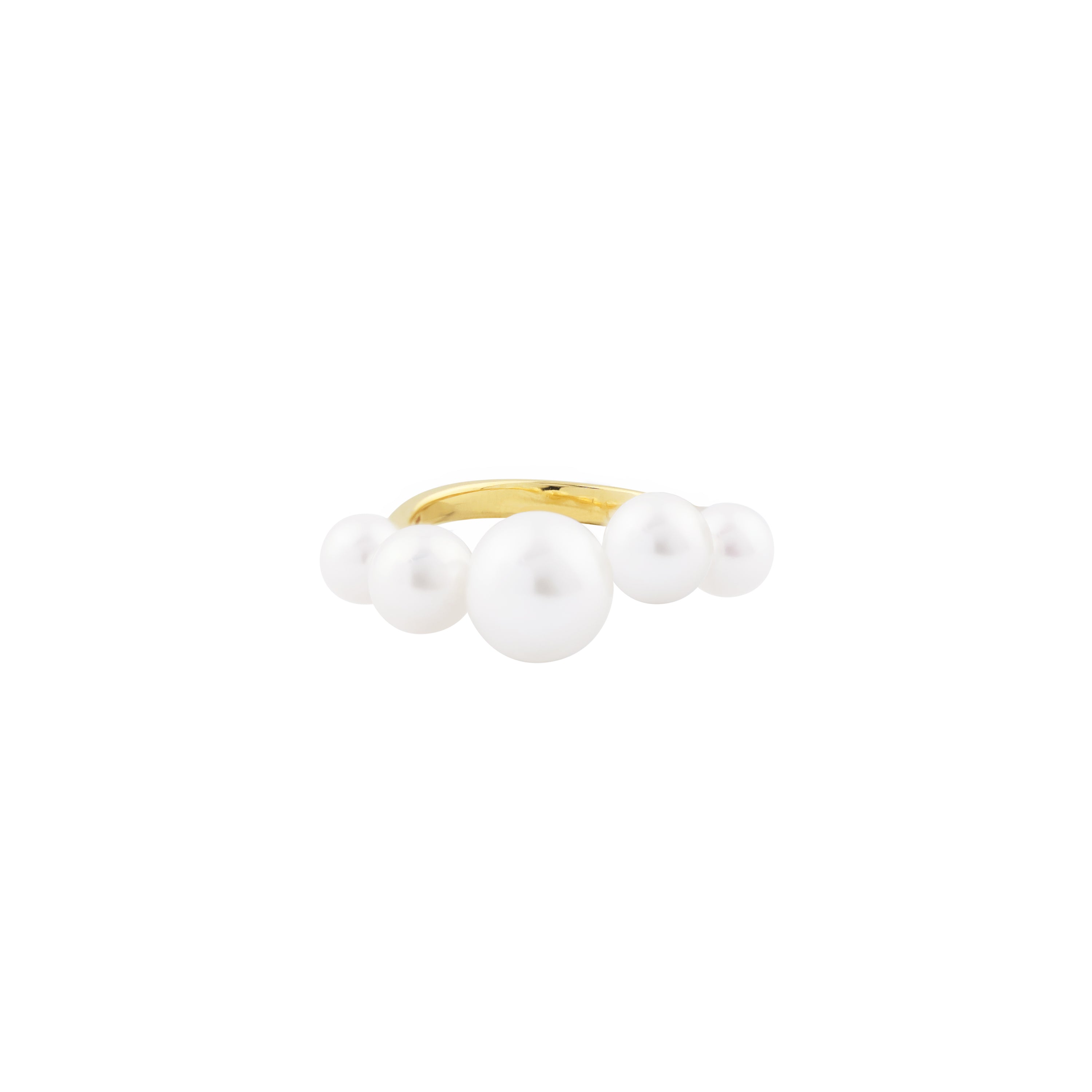 Sea Nymph Curved Pearl Ring