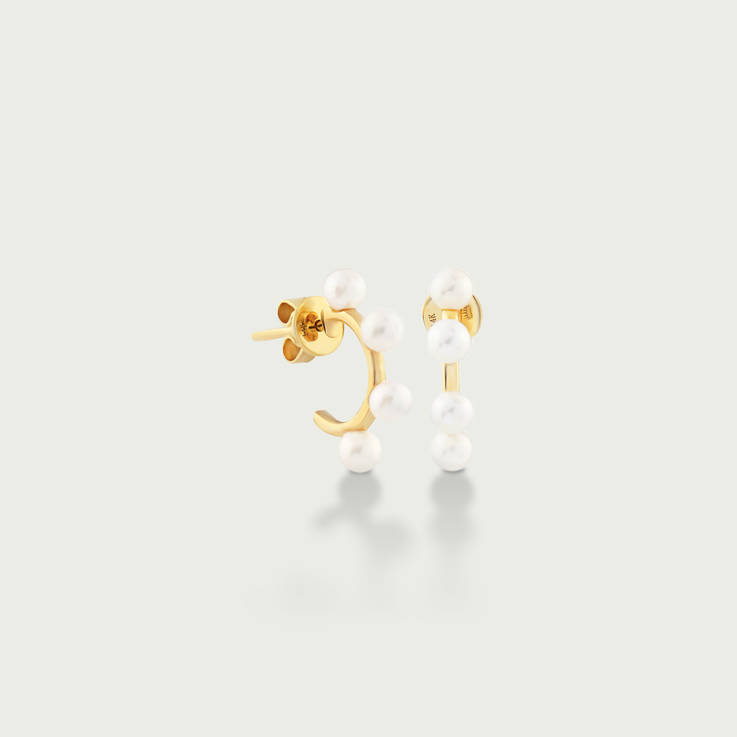 Shell Spell Pearl Conch Hoop Earrings
