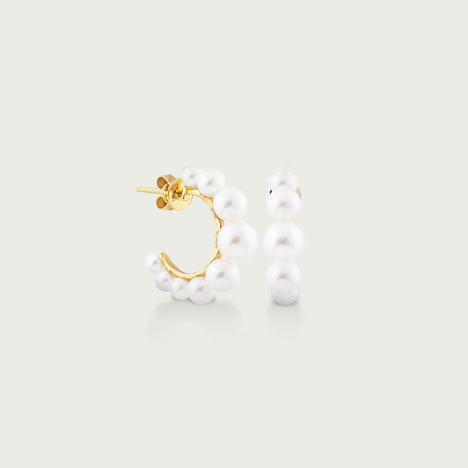 Ocean Empress Pearl Conch Hoop Earrings