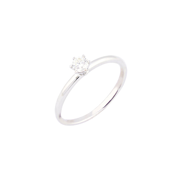 Round-Cut Diamond Solitaire Engagement Ring