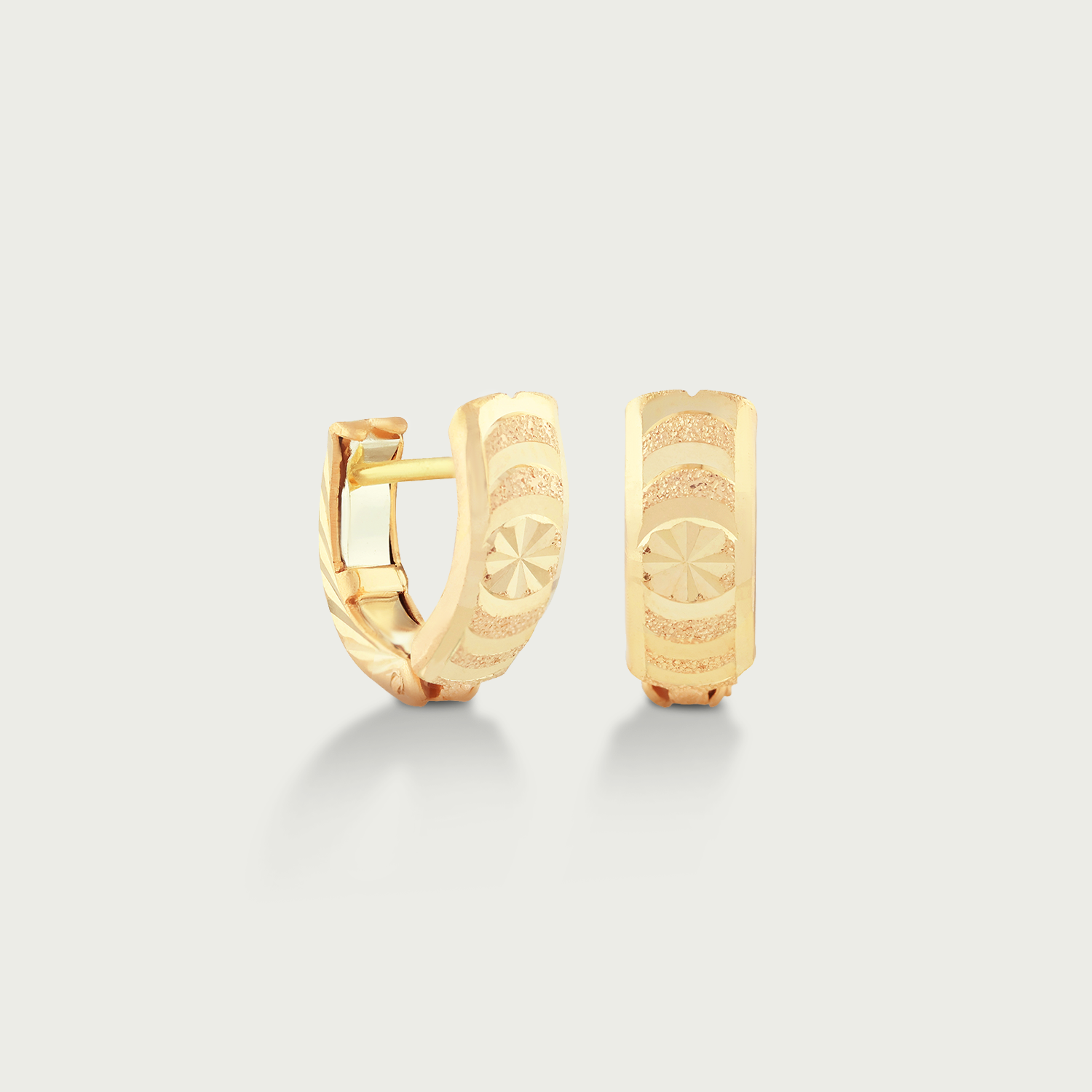 Fuchsia Gold Creolla Earrings