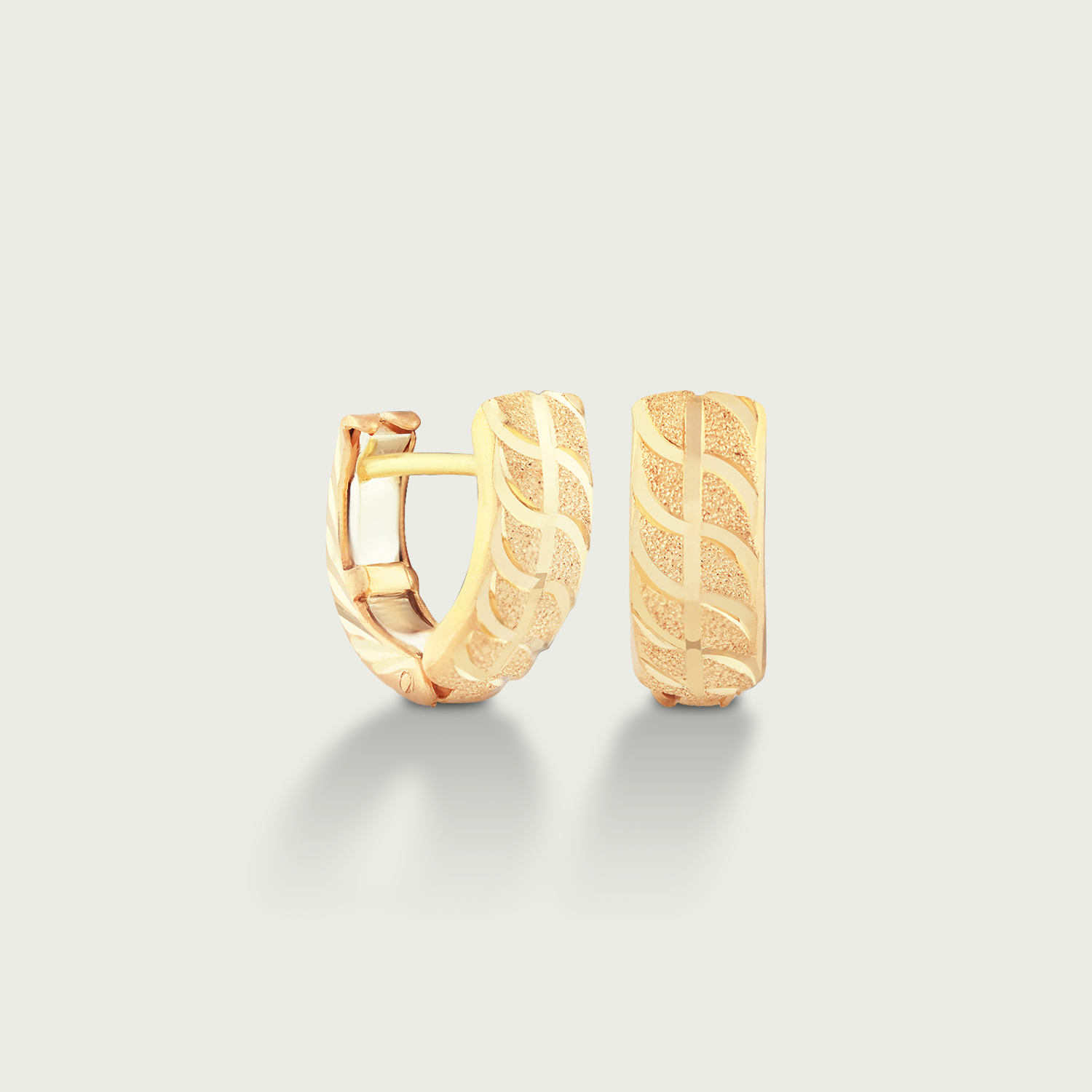 Peony  Gold Creolla Earrings
