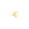 Golden Heart Sparkle Stud Earrings