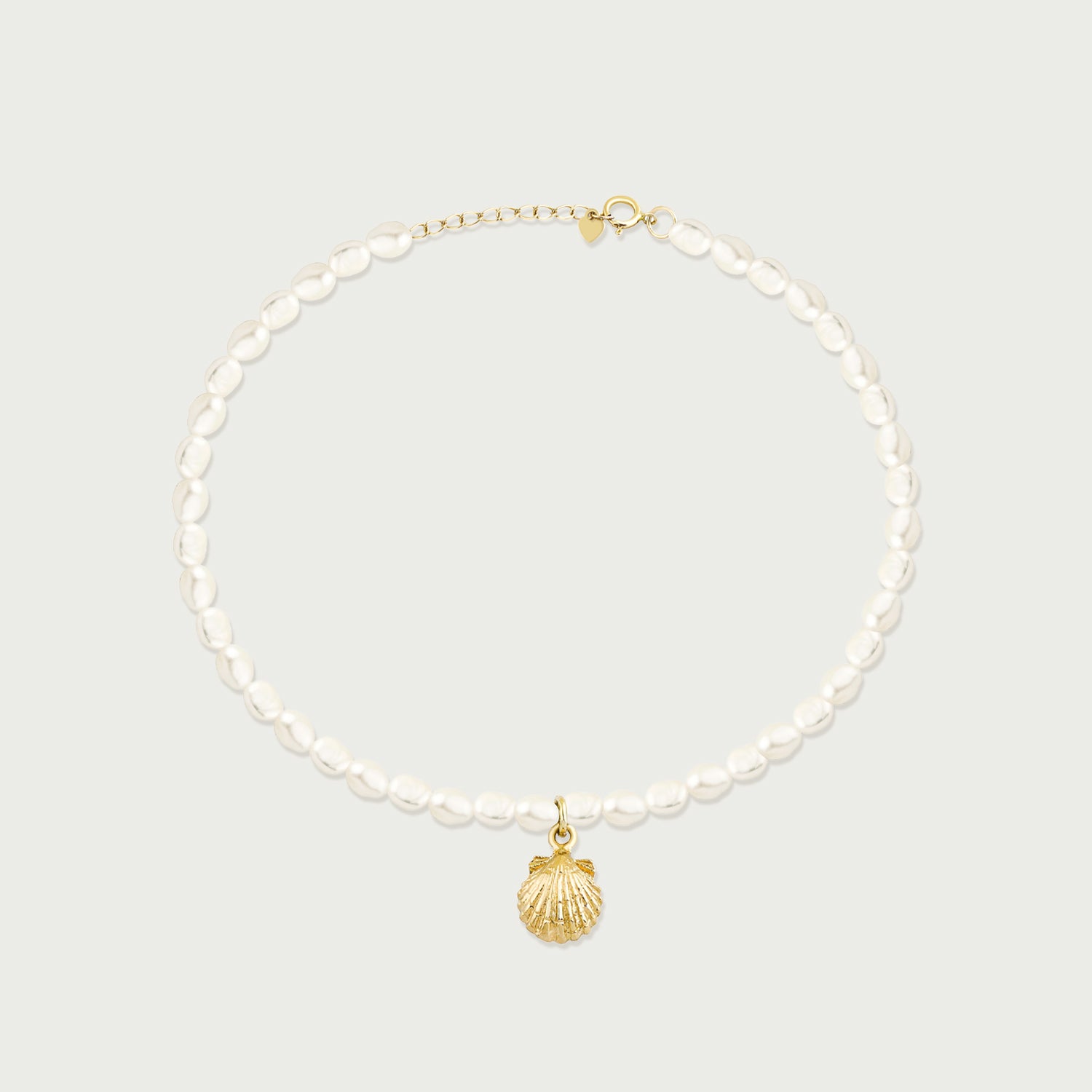 Sun, Surf, and Clam Pearl Anklet