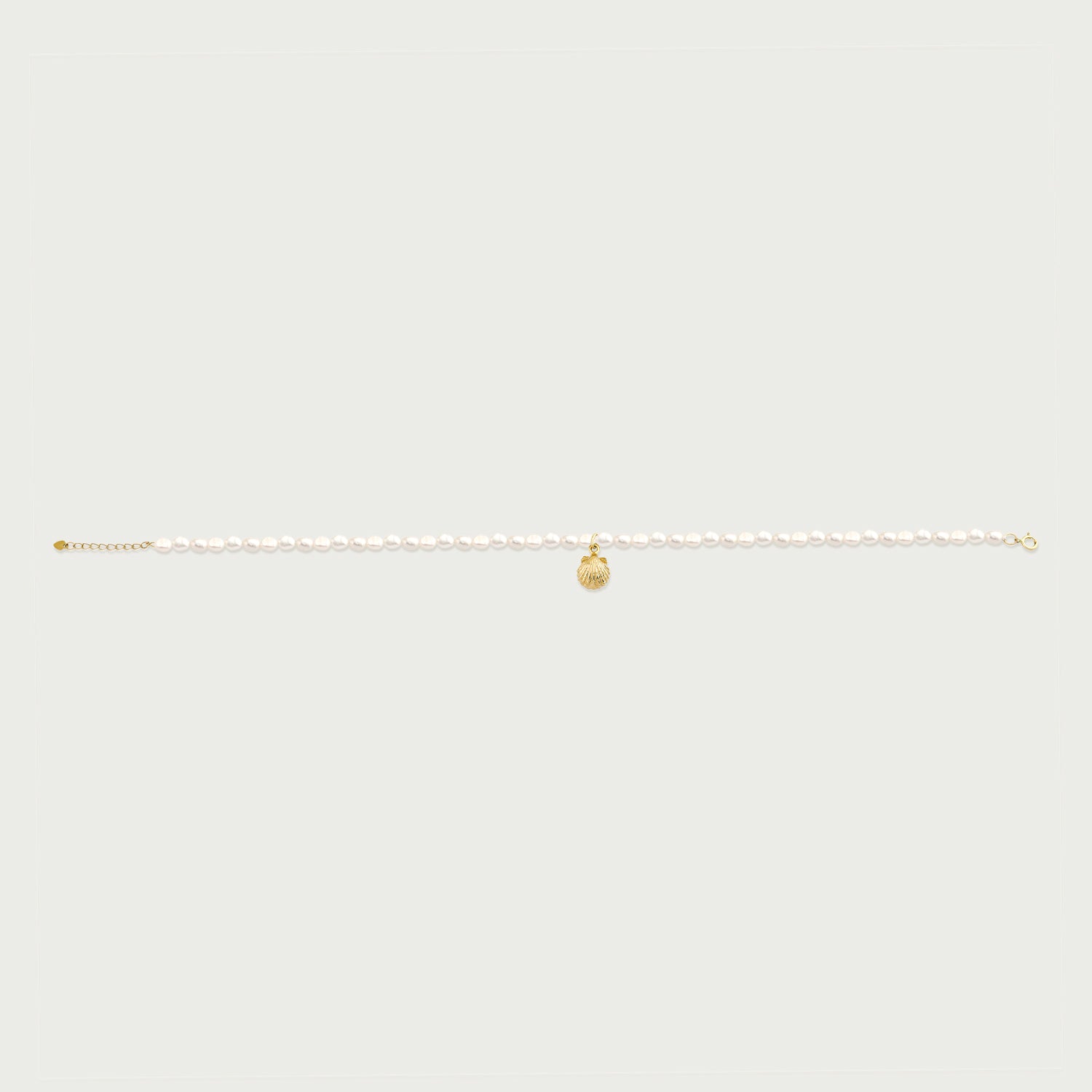 Sun, Surf, and Clam Pearl Anklet