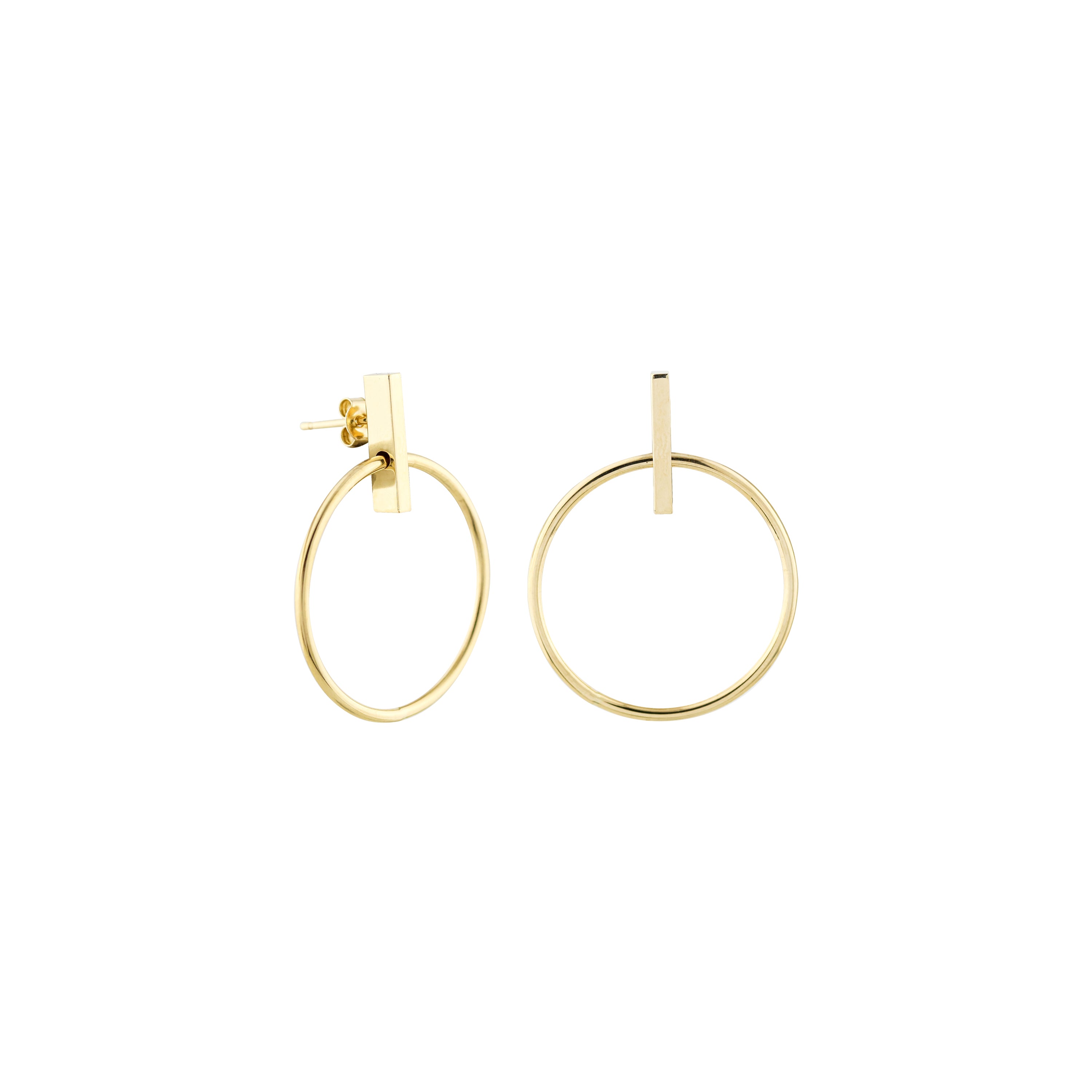 Solstice Swing Gold Dangling Earrings