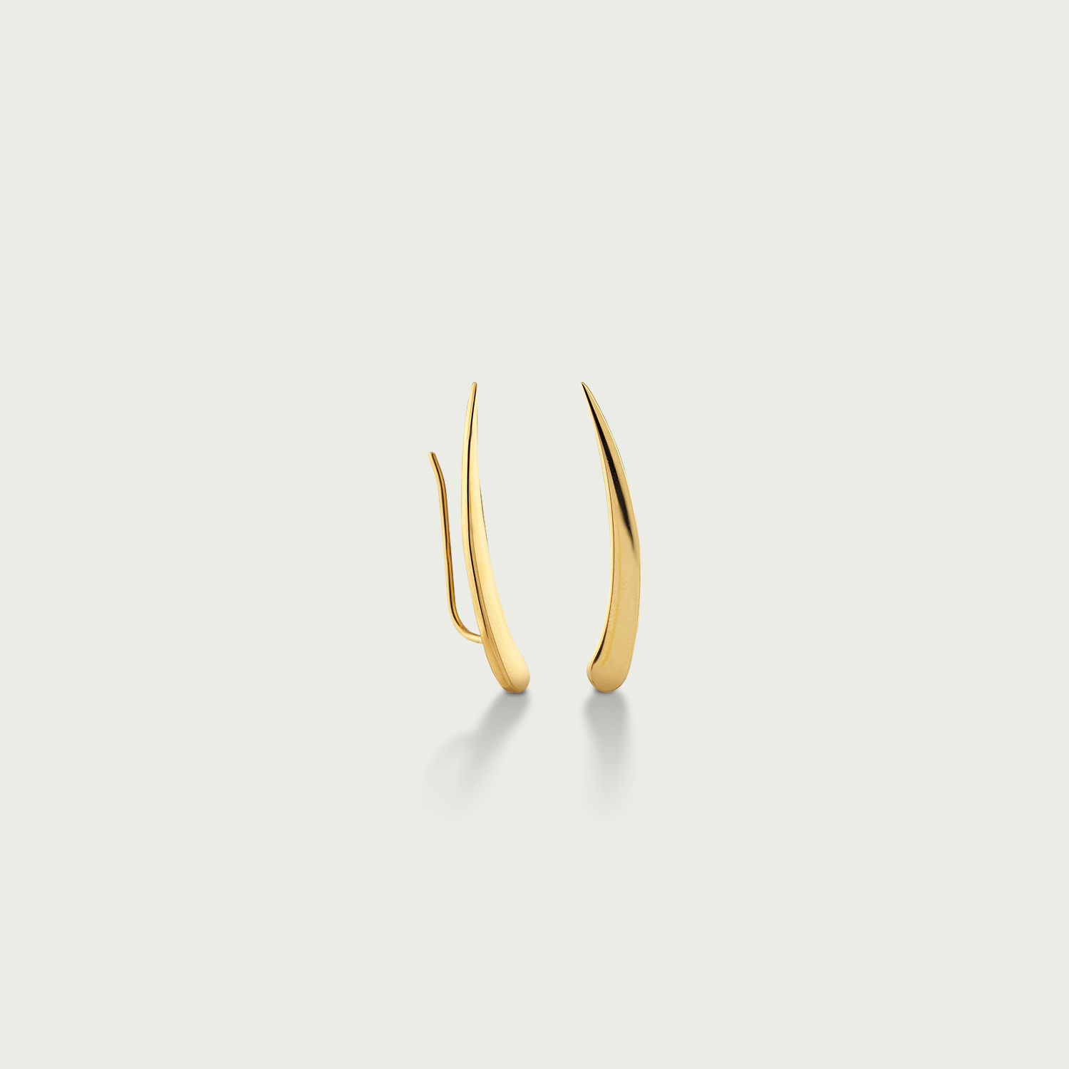 Stiletto Point Gold Crawler Earrings