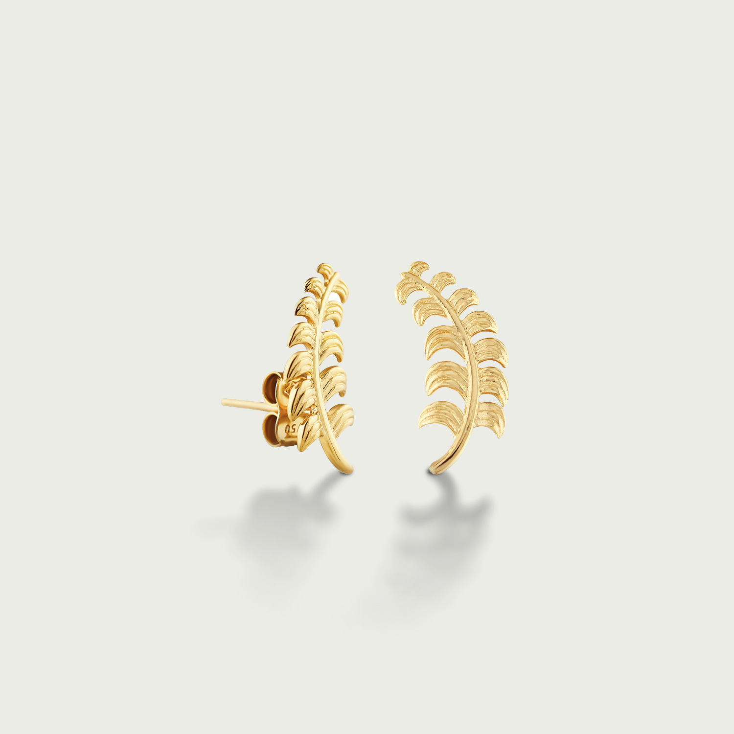 Fern Finesse Luxe Gold Crawler Earrings