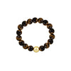 Tiger Eye Beads Bracelet with Golden South Sea Pearl